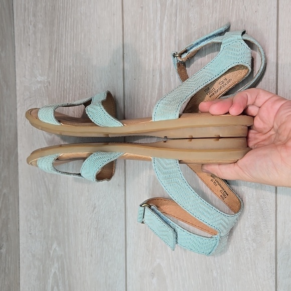 Born Women Ankle Leather Sandals Flats slide shoes sz 10M - Picture 10 of 11